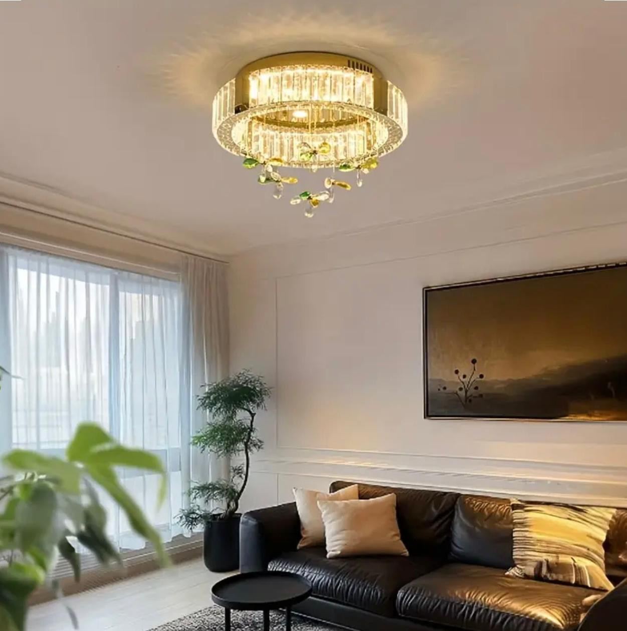 Lustre à trèfle LED moderne - Lumière à changement de 3 couleurs - Luminaires d'intérieur - Photo detail - Livraison Maroc