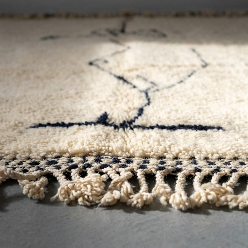 Tapis Beni Ouraine Artisanal - Tapisserie - Image 2 - Livraison Maroc