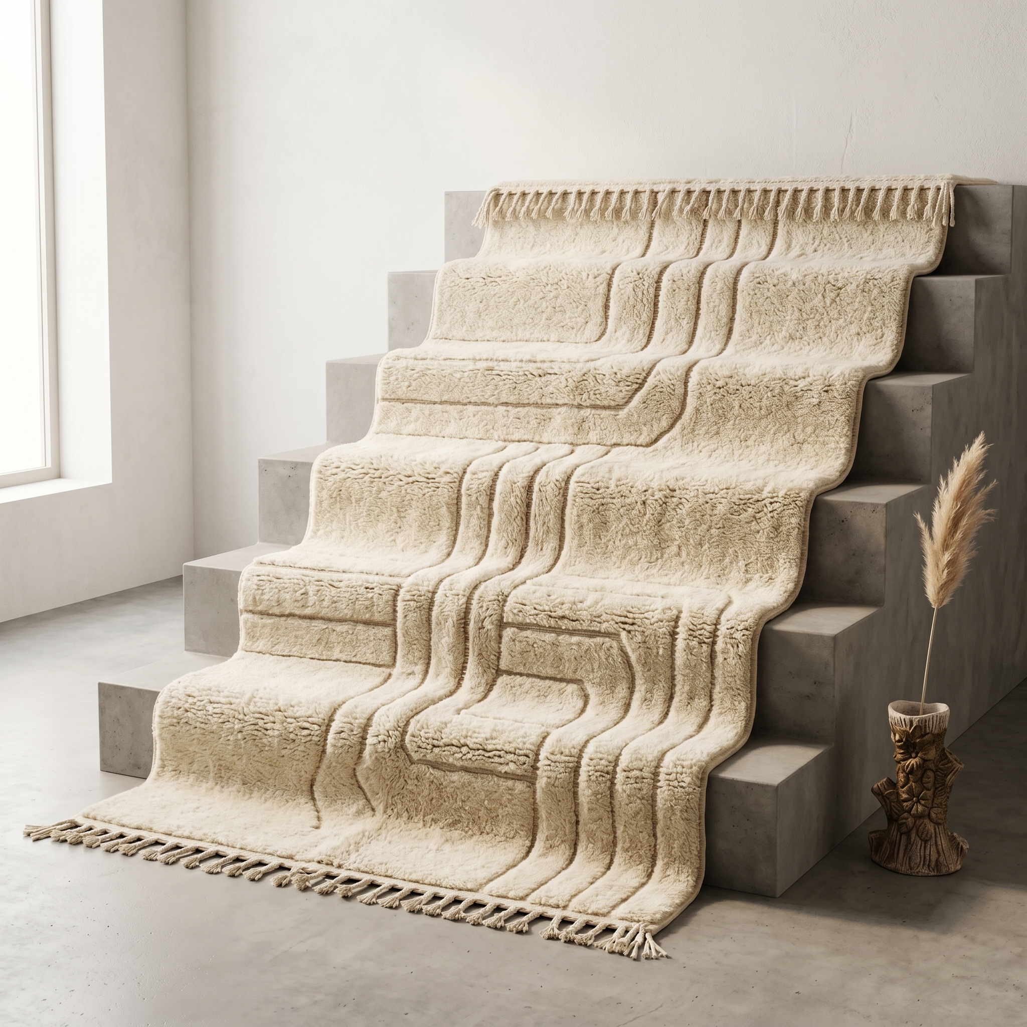 Tapis Berbère Sculpté - Tapisserie - Image 3 - Livraison Maroc