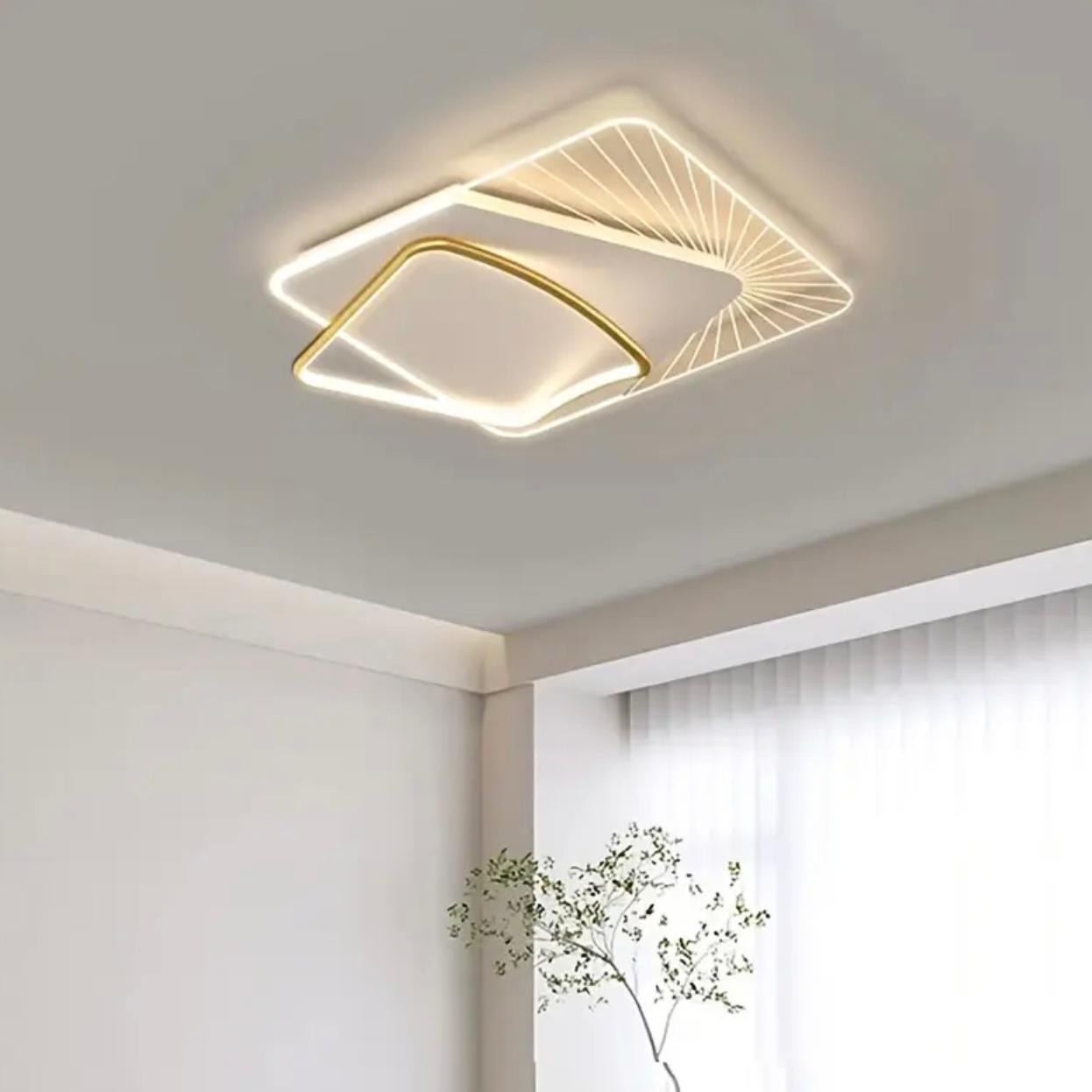 Plafonnier LED moderne d'inspiration nordique avec conception de fiss. - Luminaires d'intérieur - Image 2 - Livraison Maroc