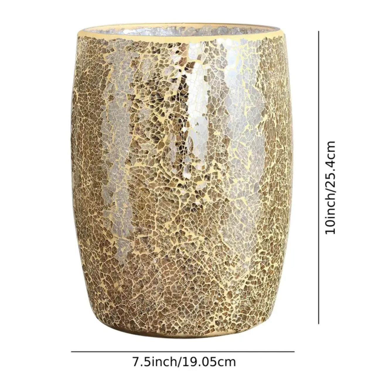 Poubelle de salle de bain en mosaïque de verre chic - Accessoires - Image 4 - Livraison Maroc
