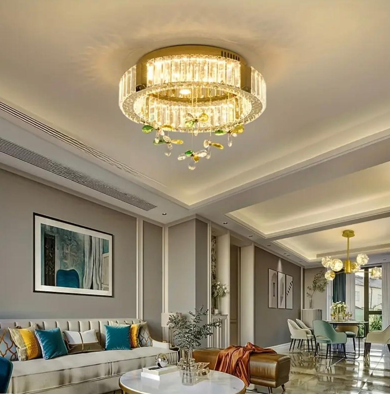 Lustre à trèfle LED moderne - Lumière à changement de 3 couleurs - Luminaires d'intérieur - Livraison Maroc