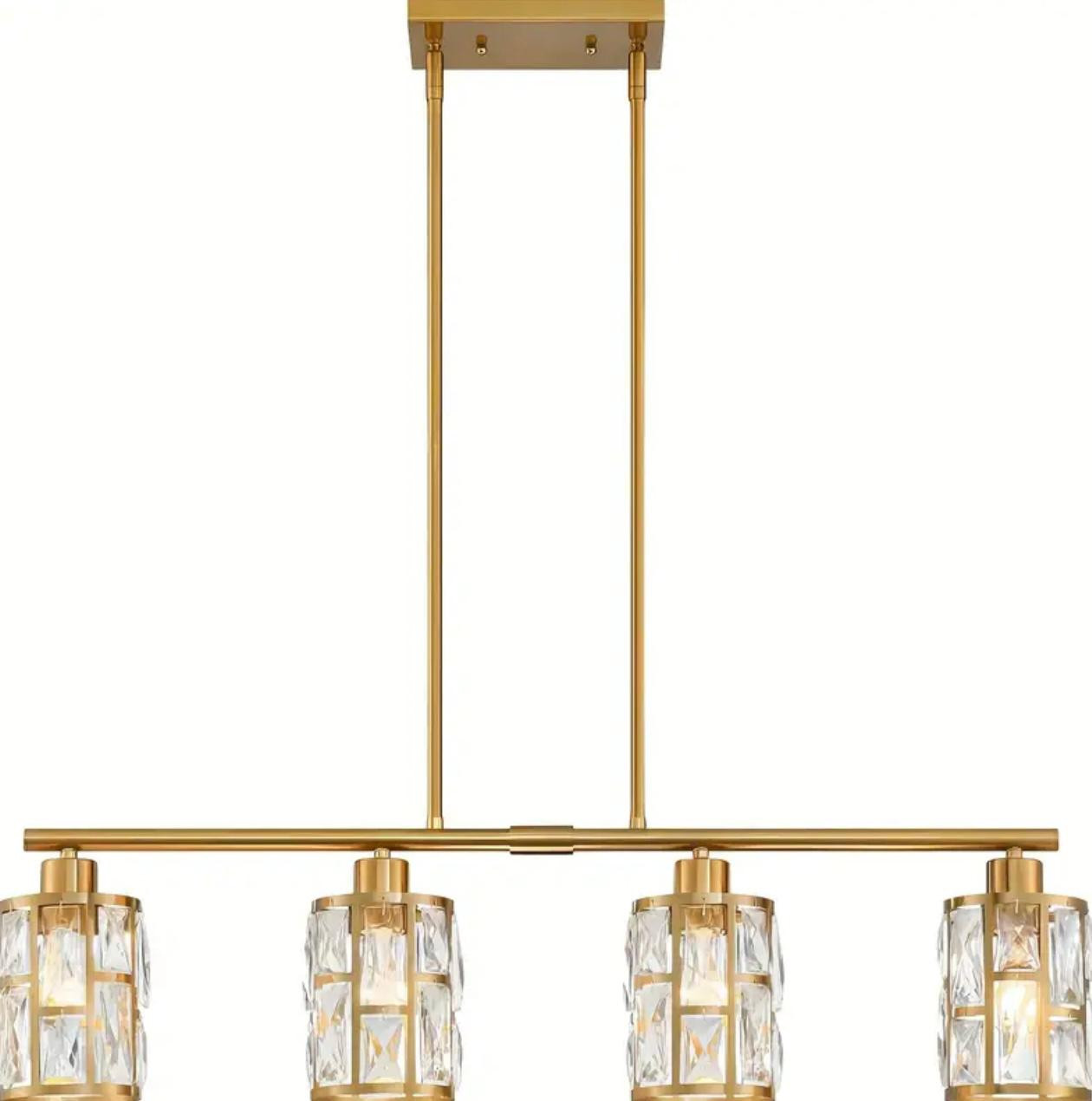 Lustre en cristal de ferme moderne, double plafond et suspension pend. - Éclairage - Image 2 - Livraison Maroc