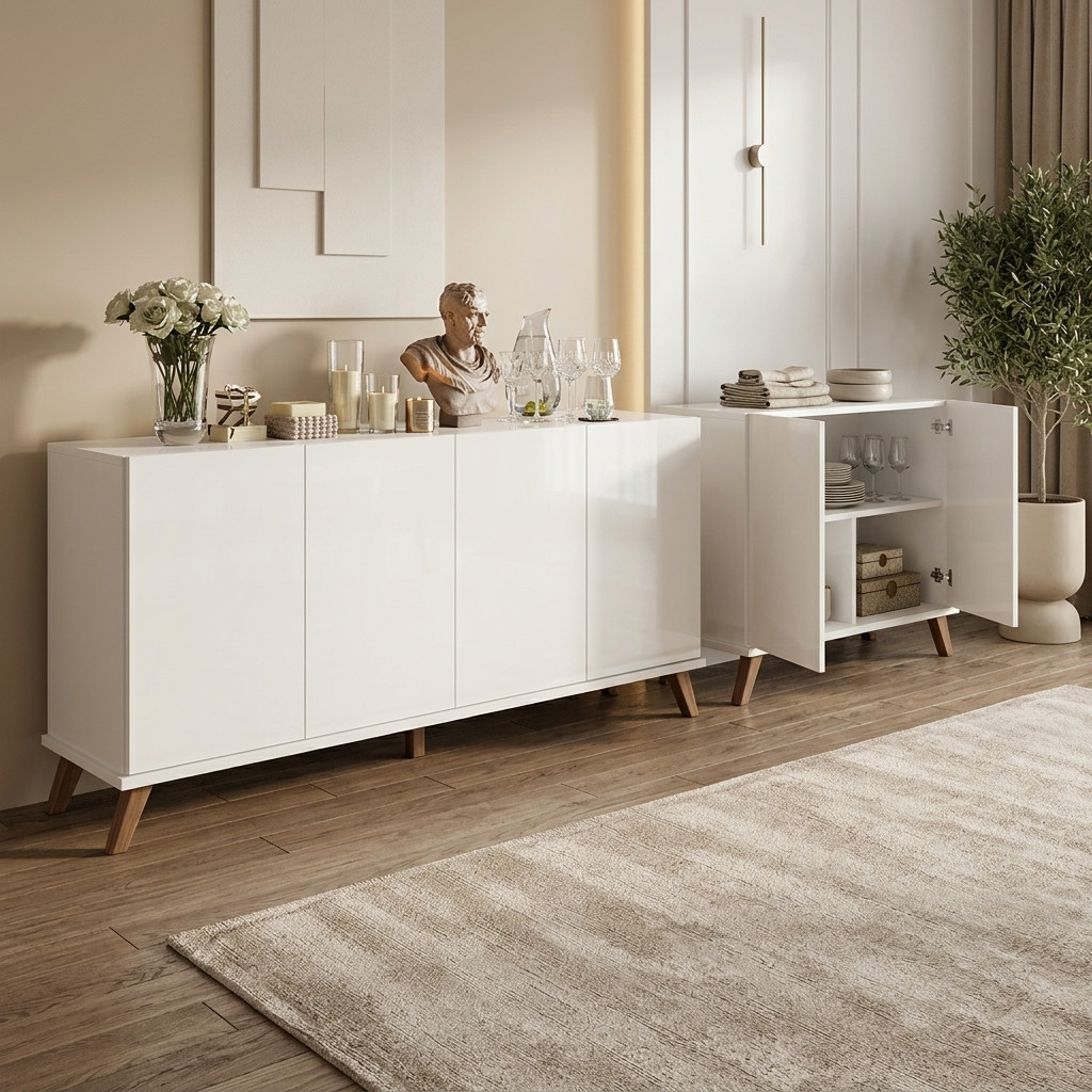 Console Buffet Moderne Blanche