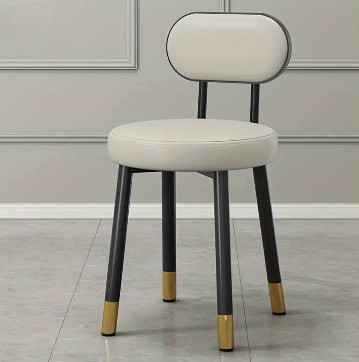 Chaise Nordic moderne épaissie simple - tabouret de coiffeuse de chambre à coucher dossier léger - chaise de salle à manger de luxe souple