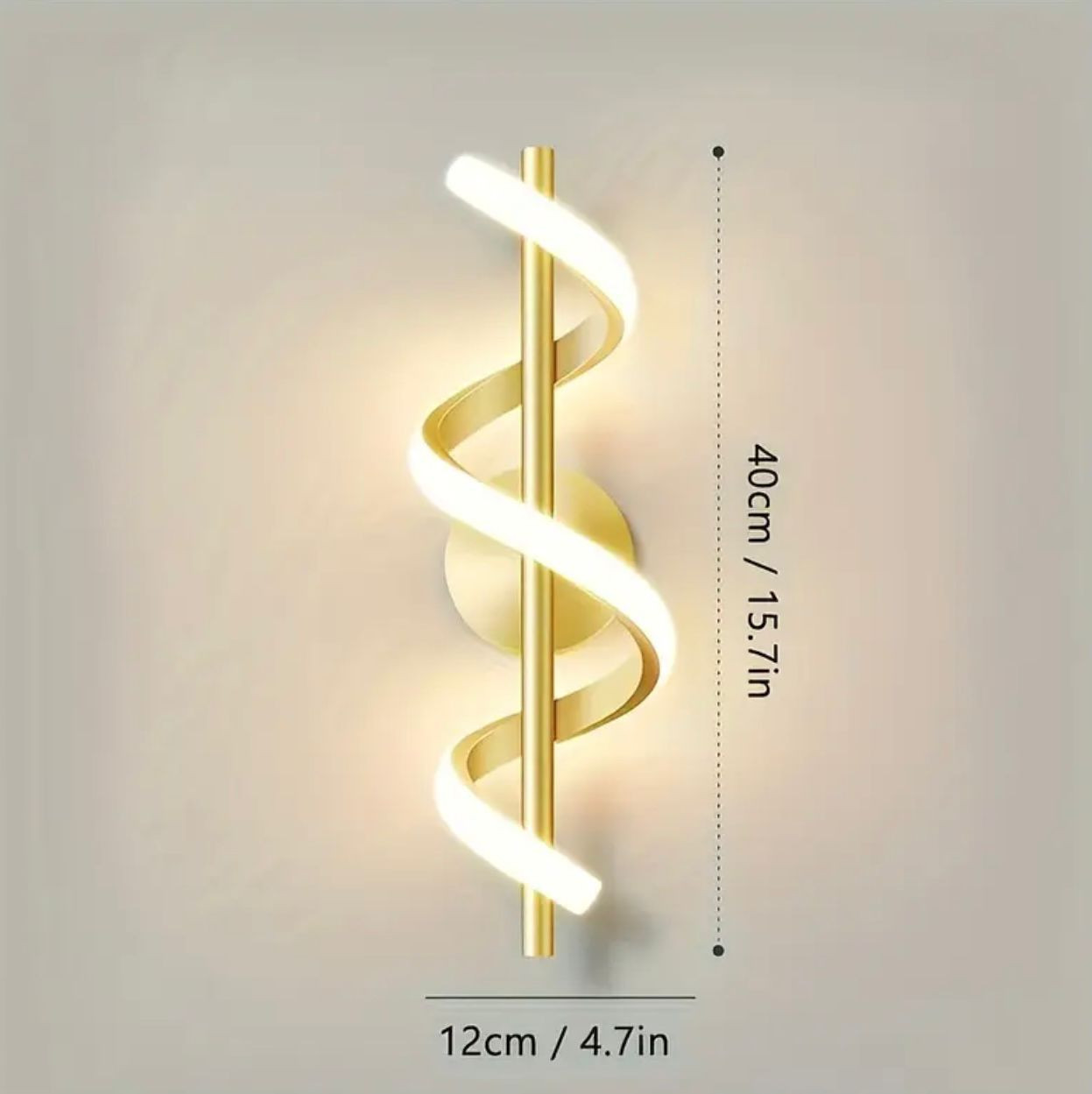 Applique murale LED en spirale moderne - Gradateur 3 couleurs réglabl. - Luminaires d'intérieur - Image 5 - Livraison Maroc