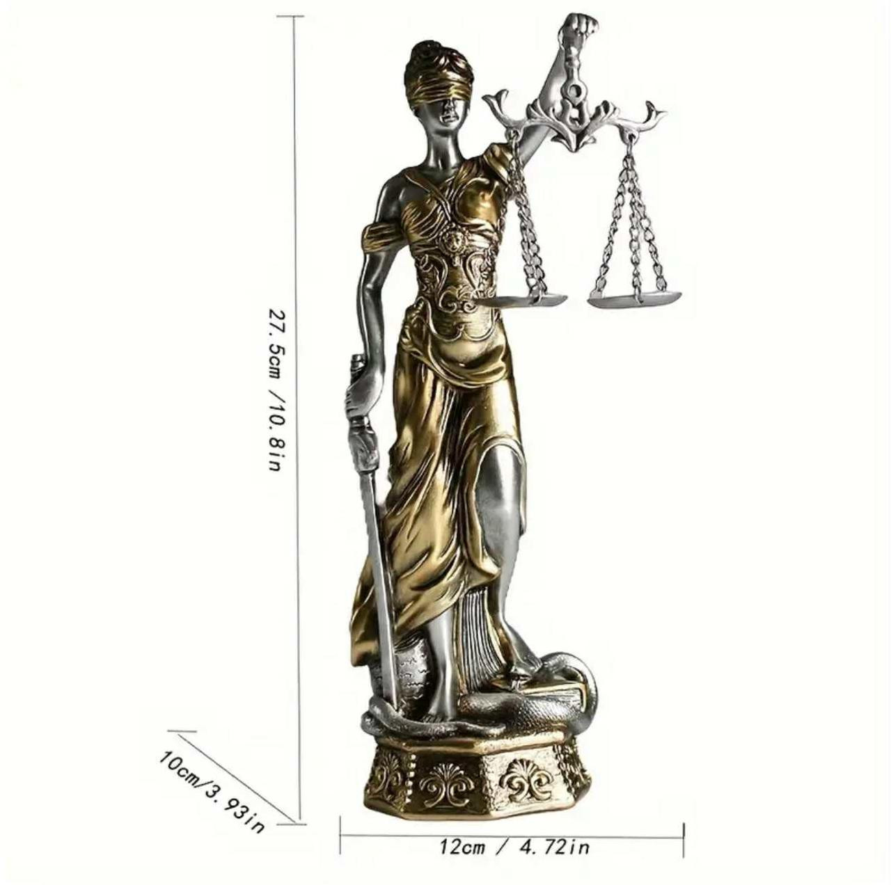 Statue élégante de la déesse de la justice - Grand décor en résine de. - Décorations - Image 3 - Livraison Maroc