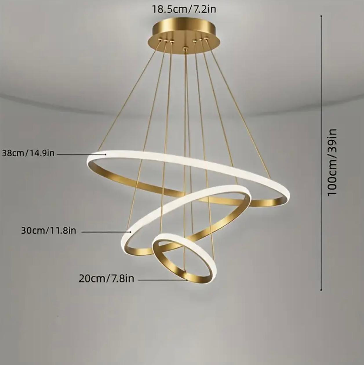 Luminaire suspendu circulaire à LED à dimmable moderne - Éclairage - Image 4 - Livraison Maroc