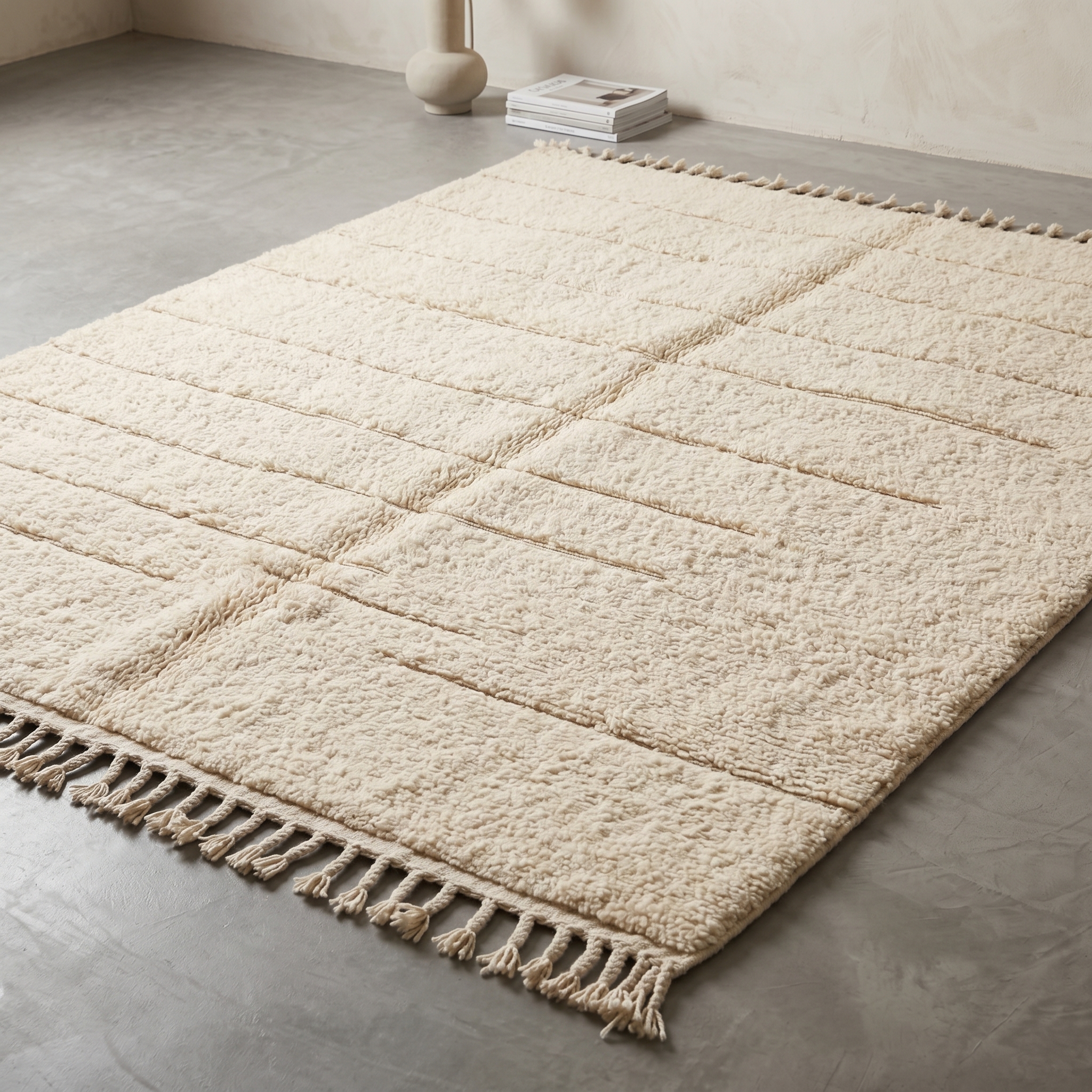 Tapis Berbère Minimaliste - Tapisserie - Image 4 - Livraison Maroc