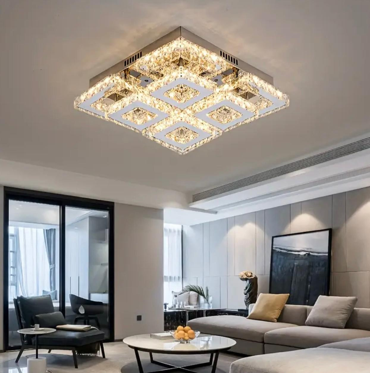 Plafonnier en cristal moderne de luxe simple/double couche LED à troi. - Éclairage - Image 3 - Livraison Maroc