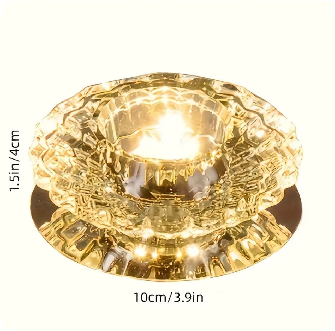 9in Mini plafonnier à pétales de cristal - avec un design semi-encast. - Luminaires d'intérieur - Image 3 - Livraison Maroc
