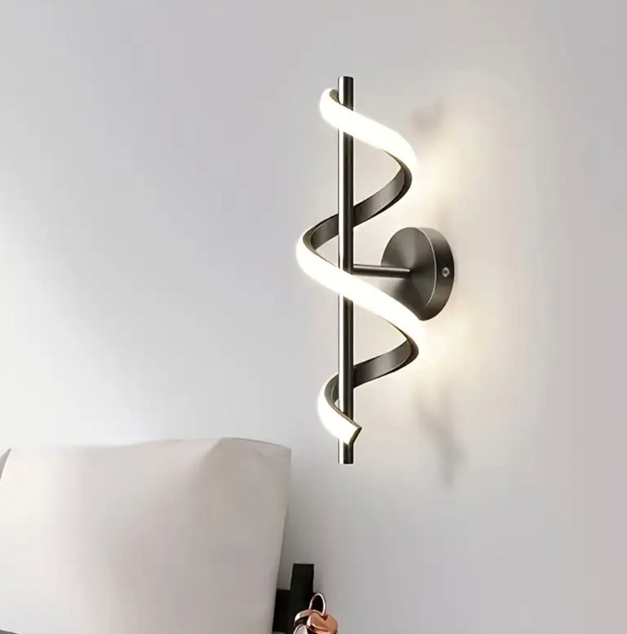 Applique murale LED en spirale moderne - Gradateur 3 couleurs réglabl. - Luminaires d'intérieur - Photo detail - Livraison Maroc