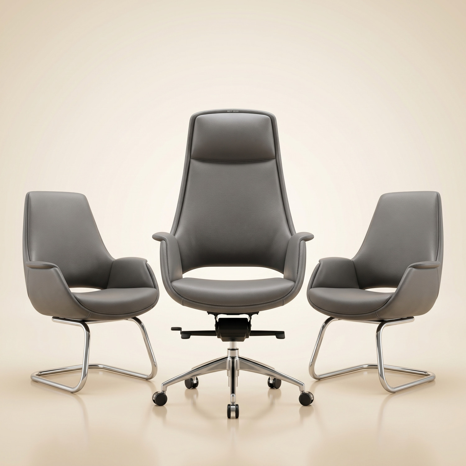 Ensemble de Fauteuils SILVER ELEGANCE —Design épuré, harmonie parfait. - Chaises de bureau - Photo detail - Livraison Maroc