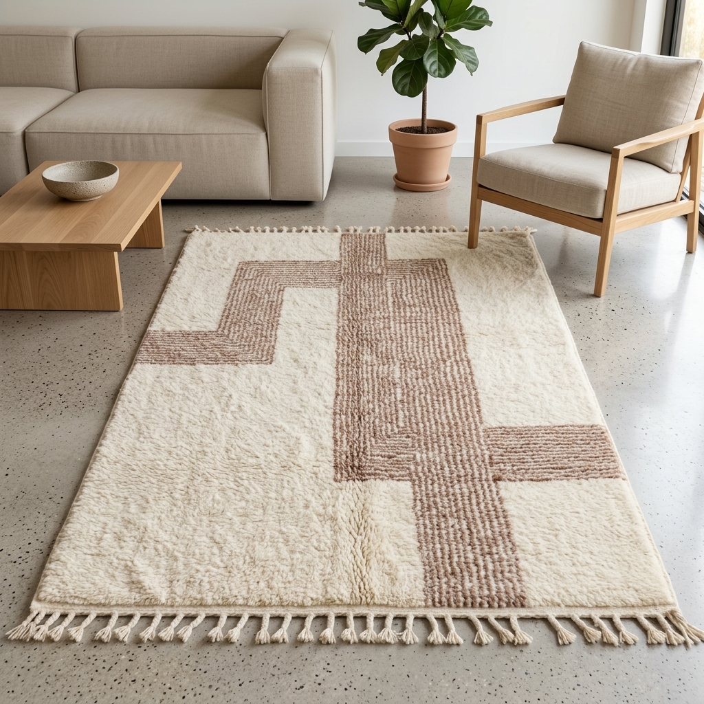 Tapis Berbère Mrirt Fait Main - Tapisserie - Livraison Maroc