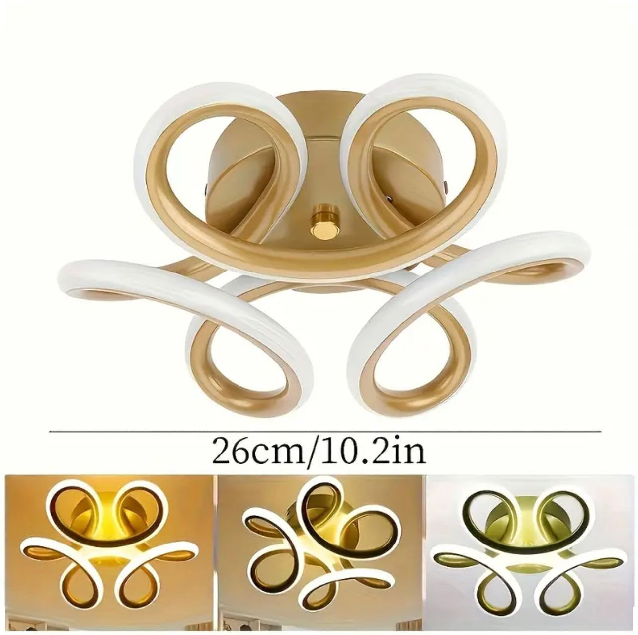 1pc, plafond moderne et élégant LED encastré, lampe de décoration int. - Éclairage - Image 4 - Livraison Maroc