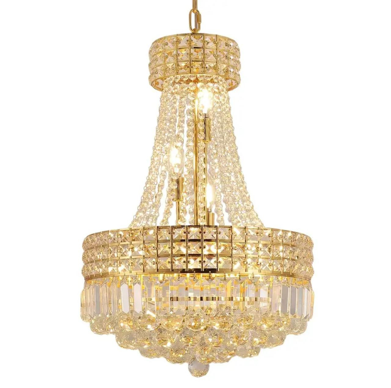 Lustre en cristal de luxe - Style impérial moderne avec gouttelettes. - Luminaires d'intérieur - Photo detail - Livraison Maroc