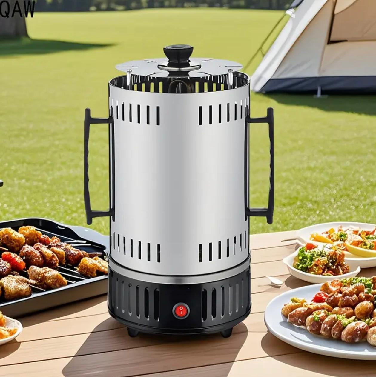 QAW Electric Skewer Grill - Barbecue rotatif automatique avec design. - Déco de Cuisine - Livraison Maroc