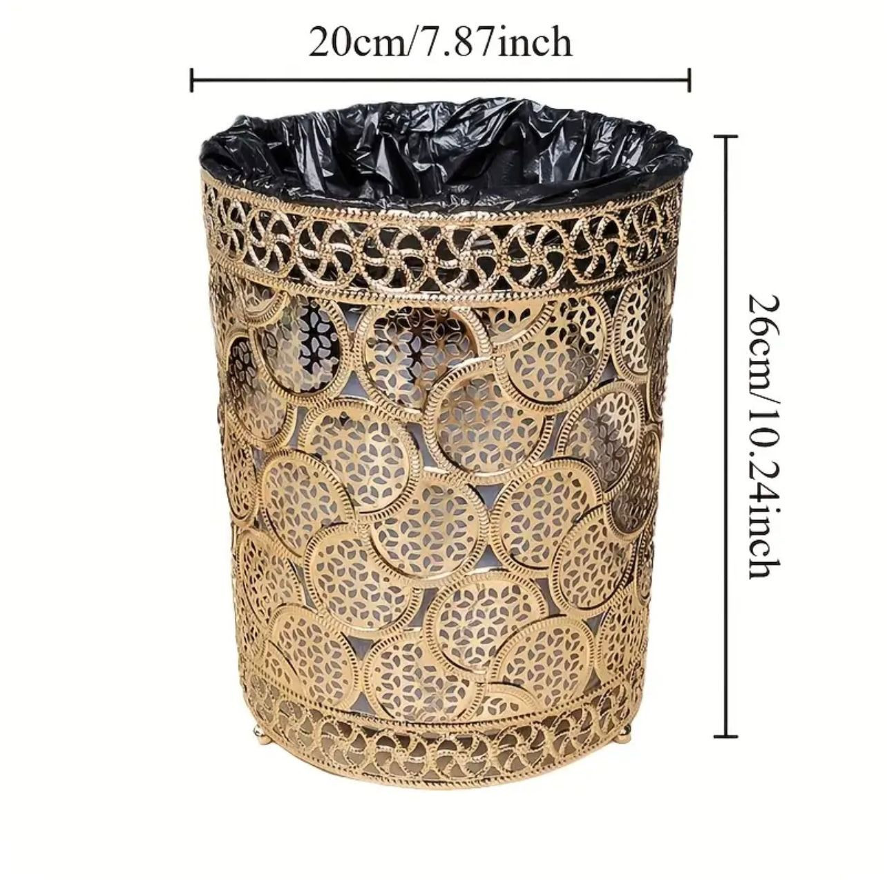 Ensemble de poubelles dorées de luxe européen haut de gamme universel. - Accessoires - Image 4 - Livraison Maroc