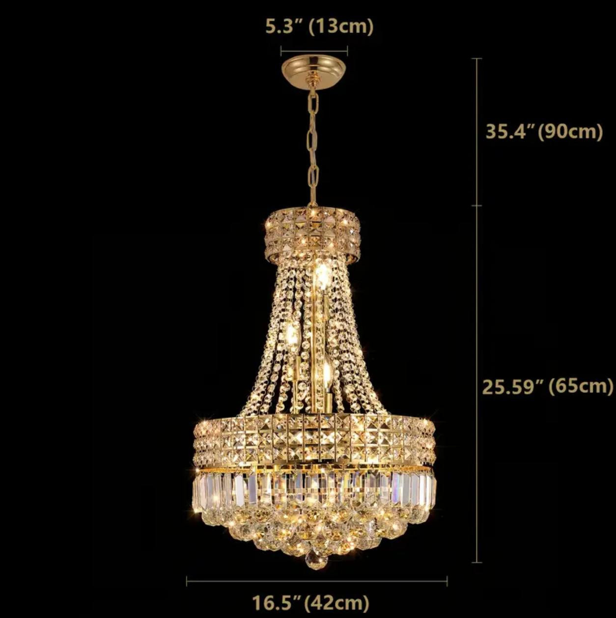 Lustre en cristal de luxe - Style impérial moderne avec gouttelettes. - Luminaires d'intérieur - Image 4 - Livraison Maroc