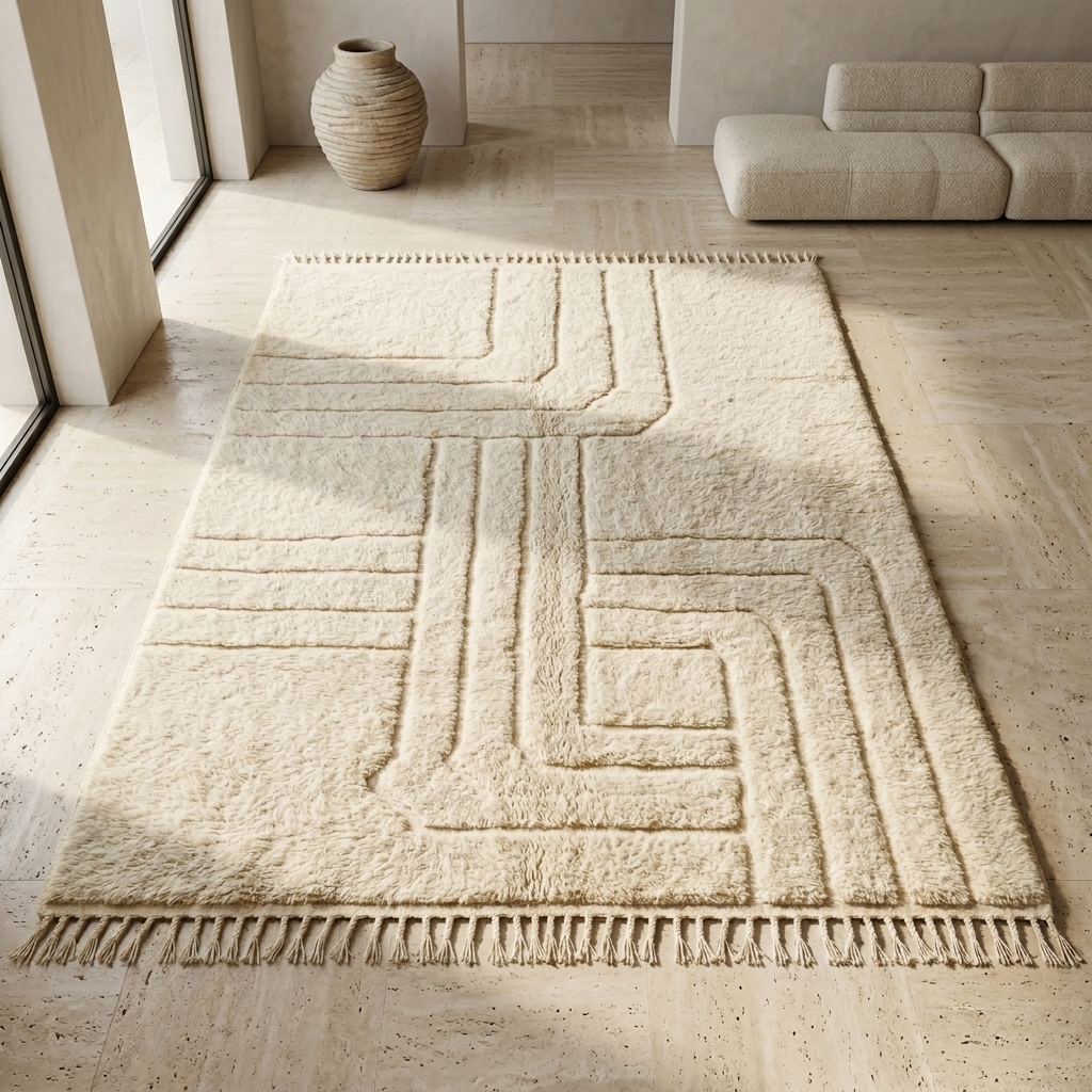 Tapis Berbère Sculpté - Tapisserie - Livraison Maroc