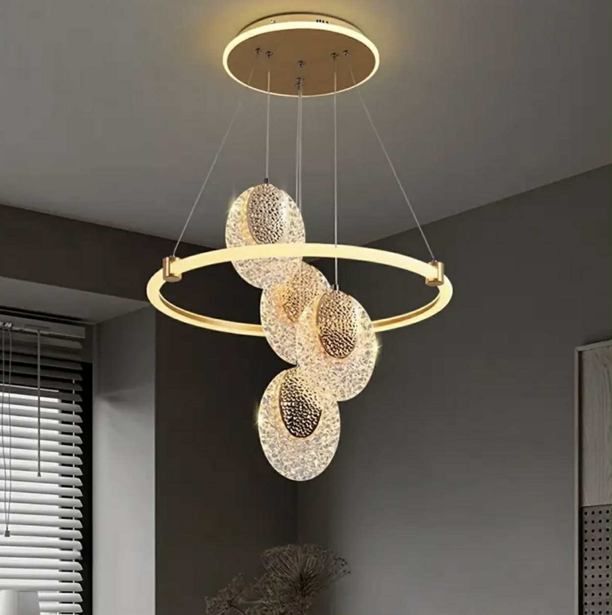 Lustre semi-encastré moderne en acrylique, luminaire LED à intensité. - Éclairage - Image 3 - Livraison Maroc