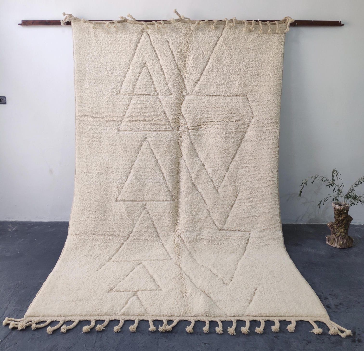 Tapis d’Exception en Laine Artisanale - Tapisserie - Photo detail - Livraison Maroc
