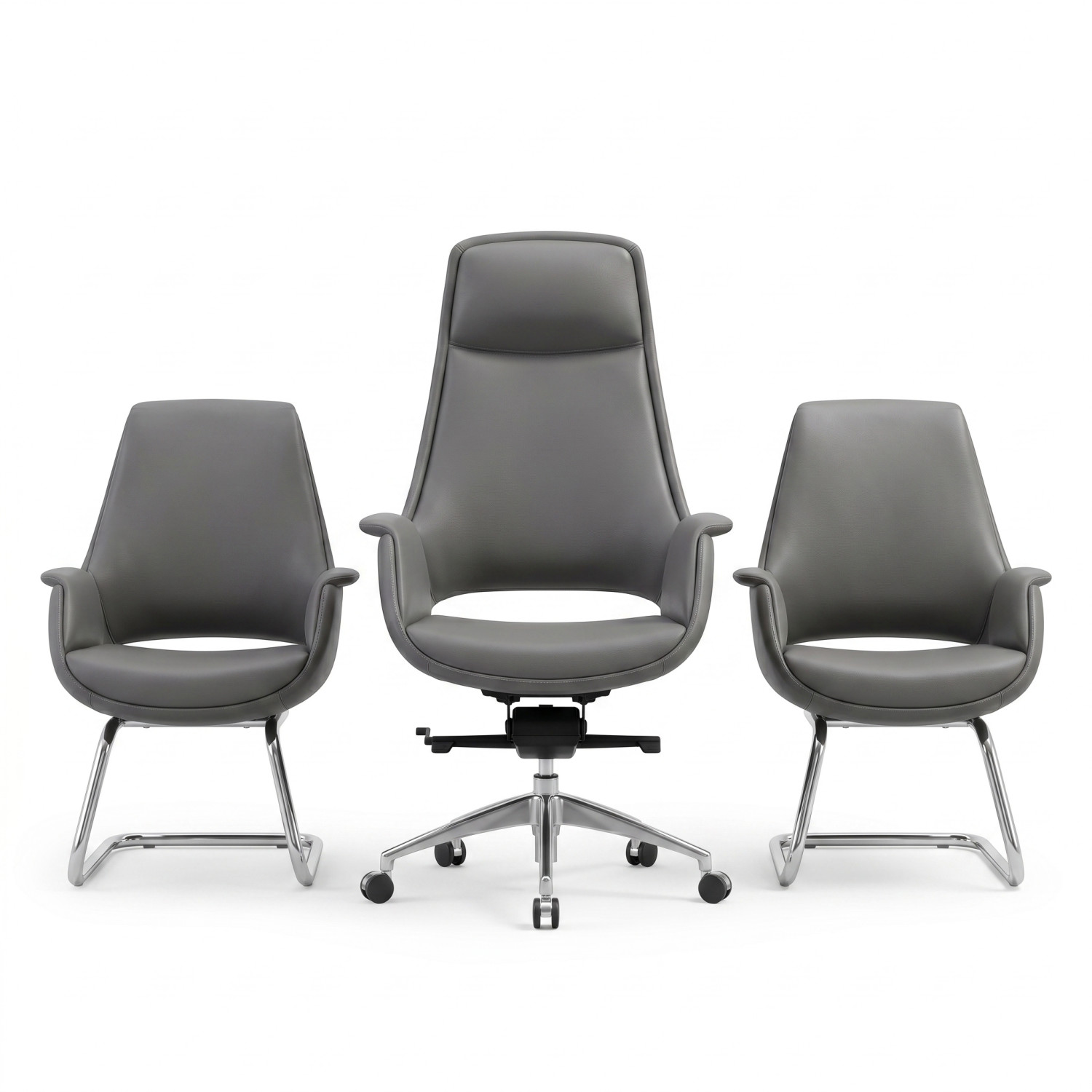 Ensemble de Fauteuils SILVER ELEGANCE —Design épuré, harmonie parfait. - Chaises de bureau - Livraison Maroc