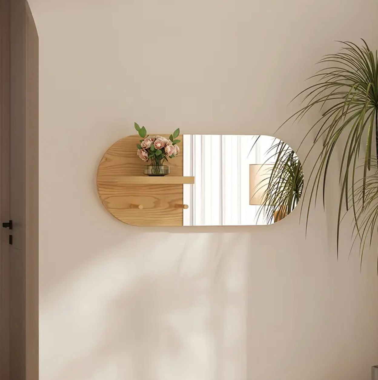 Miroir mural ovale côtier de style japonais - Revêtements Muraux - Image 3 - Livraison Maroc