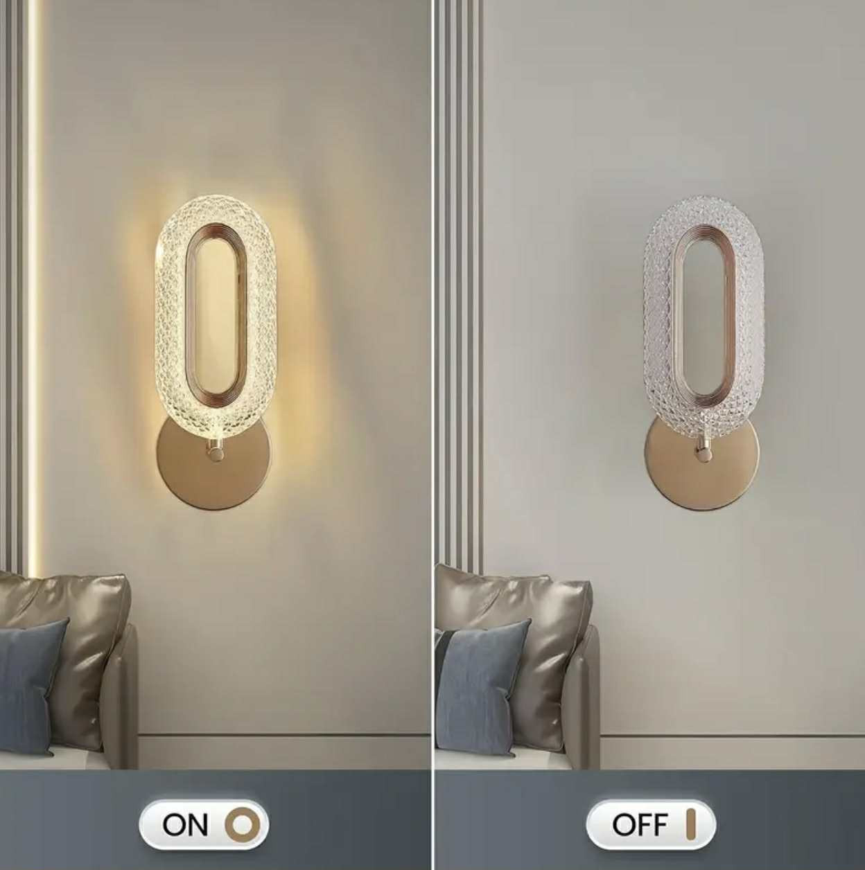 Applique murale LED de luxe nordique moderne - Lampe murale en métal. - Éclairage - Image 3 - Livraison Maroc