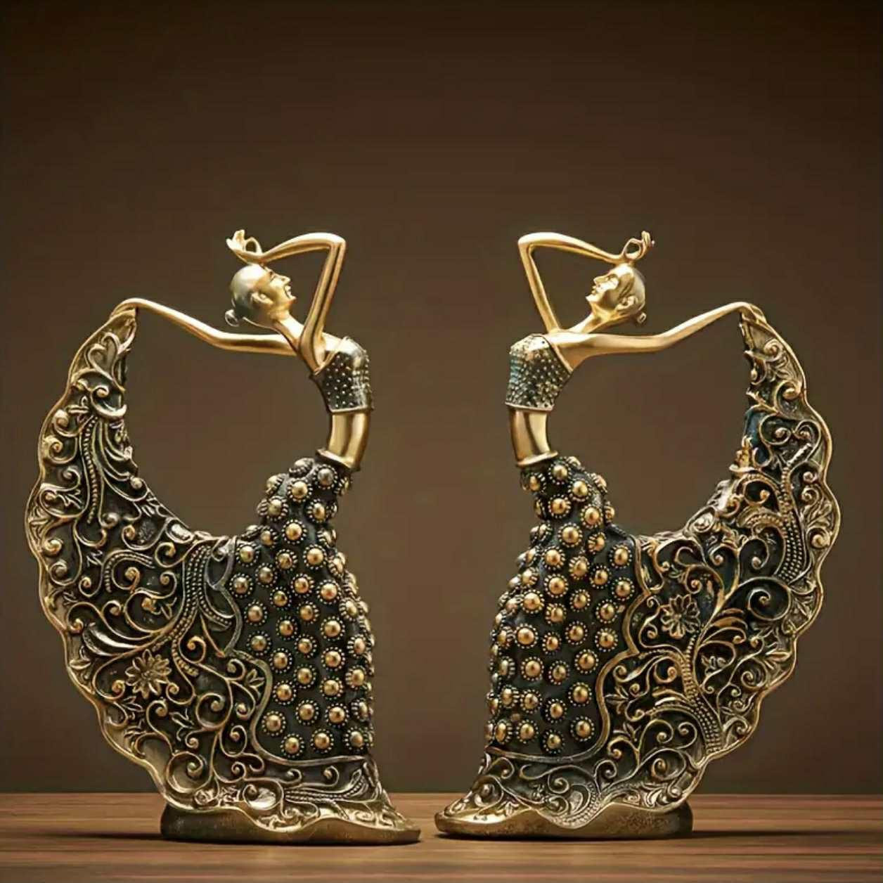1pc Décor d'art de fille dansante de luxe moderne - Sculpture élégant. - Décorations - Image 3 - Livraison Maroc