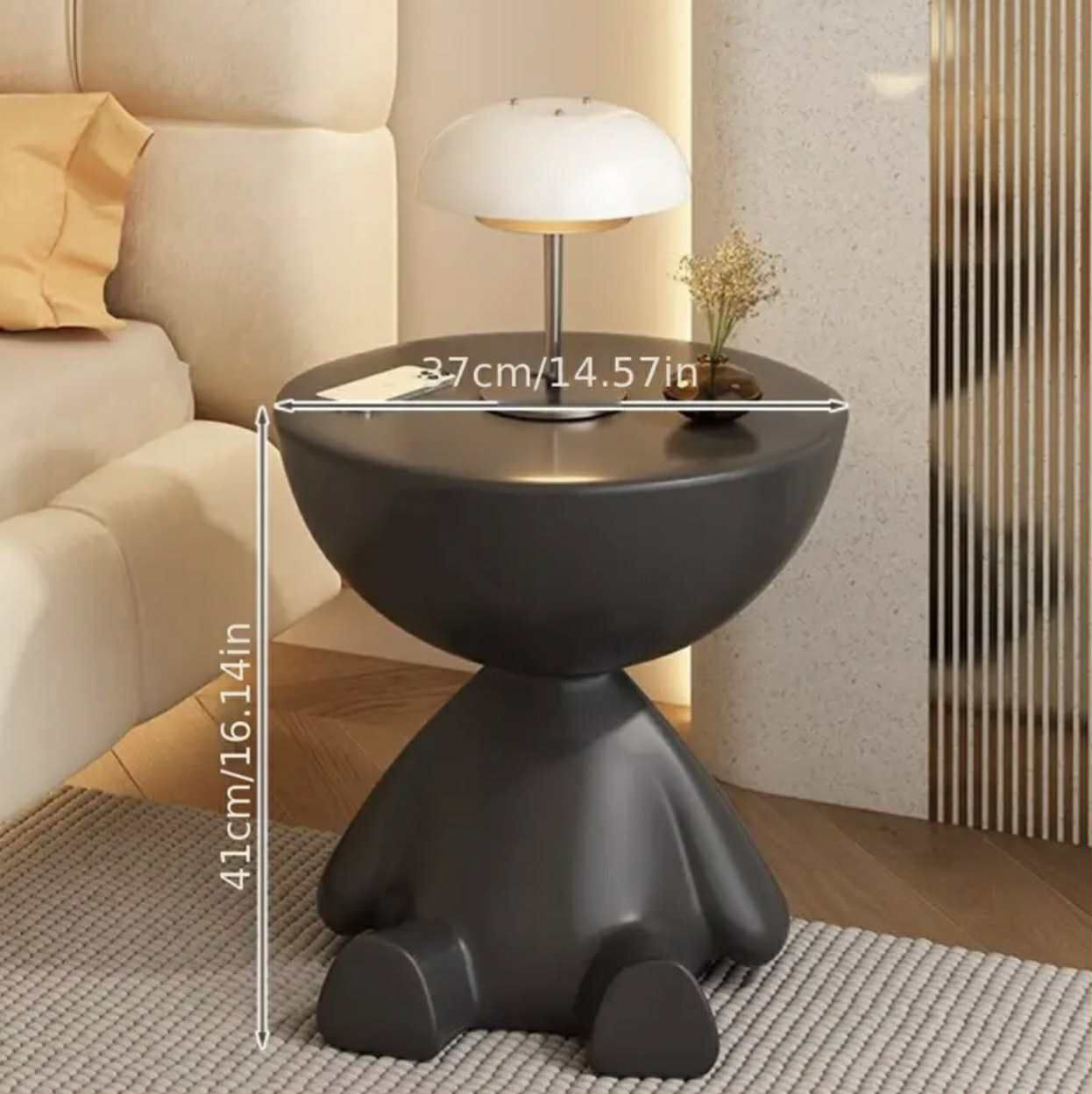 Table d'appoint créative en plastique avec rangement pour salon - Accessoires - Image 3 - Livraison Maroc