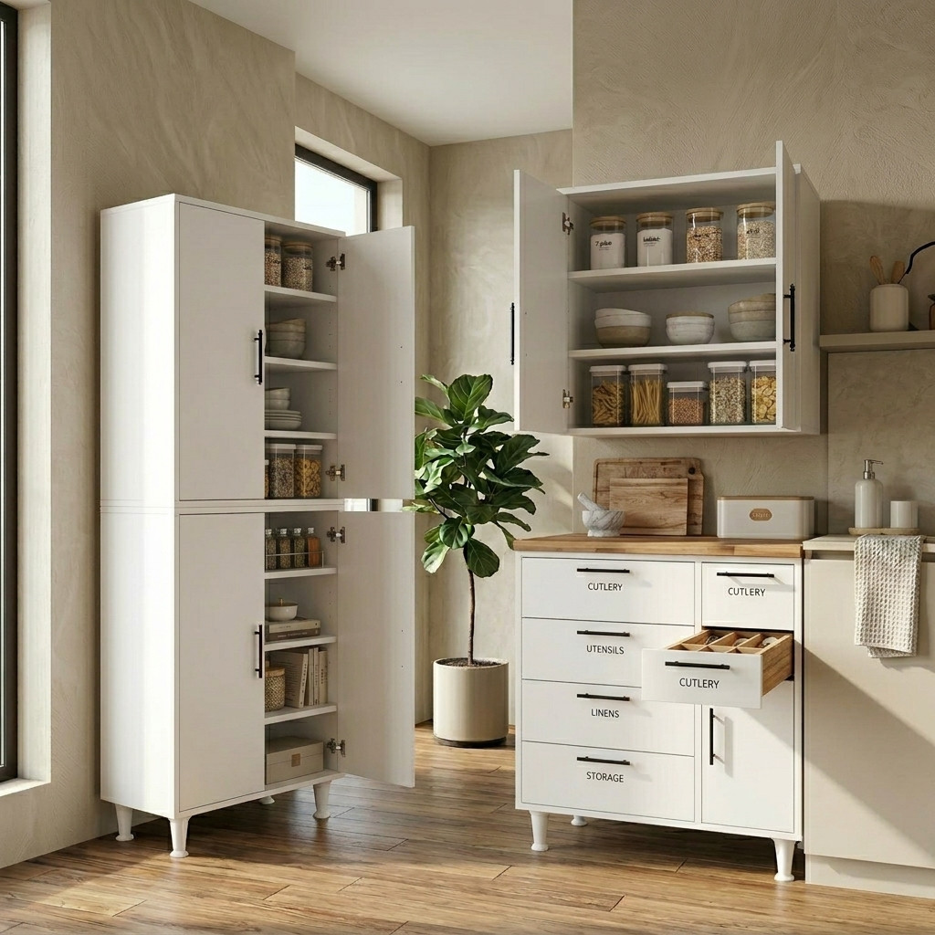 Armoire Multi Usage Moderne Blanche