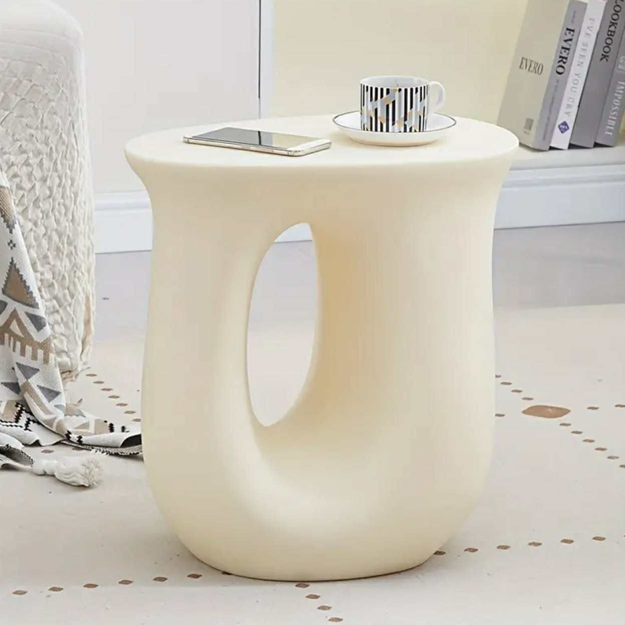 SPH Tabouret de salon crémeux Dopamine tabouret design en forme de U. - Tabourets - Livraison Maroc