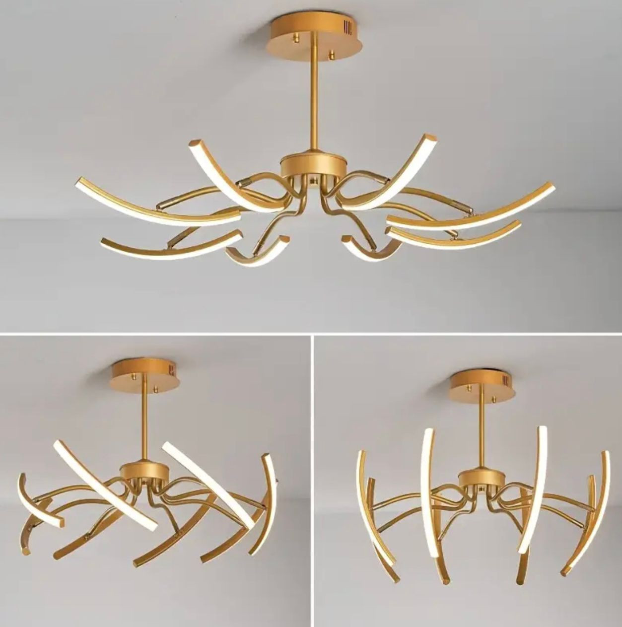 Lustre de plafond moderne multidirectionnel rotatif à 360°, suspensio. - Luminaires d'intérieur - Image 2 - Livraison Maroc
