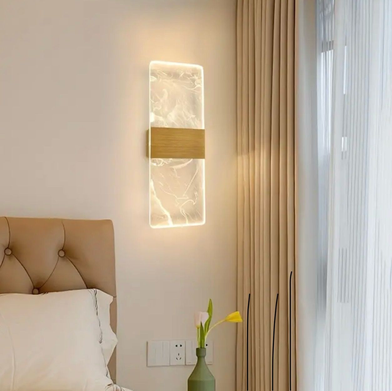 Applique murale en acrylique moderne avec LED chaude, montage semi-en. - Appliques murales - Image 2 - Livraison Maroc