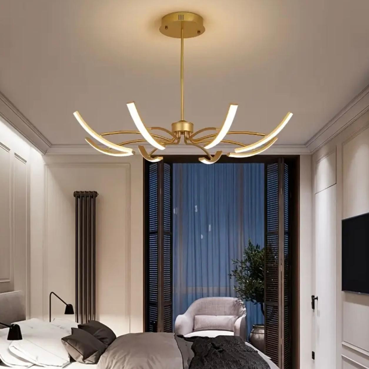 Lustre de plafond moderne multidirectionnel rotatif à 360°, suspensio. - Luminaires d'intérieur - Image 3 - Livraison Maroc