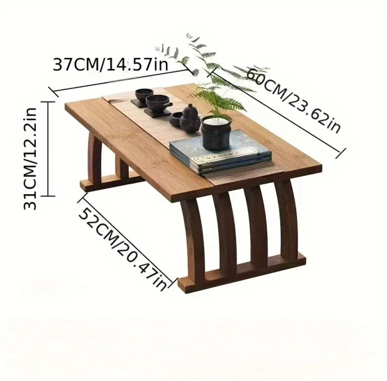 Table basse multifonctionnelle de style japonais 1pc - Pieds de pont. - Tables basses - Image 3 - Livraison Maroc