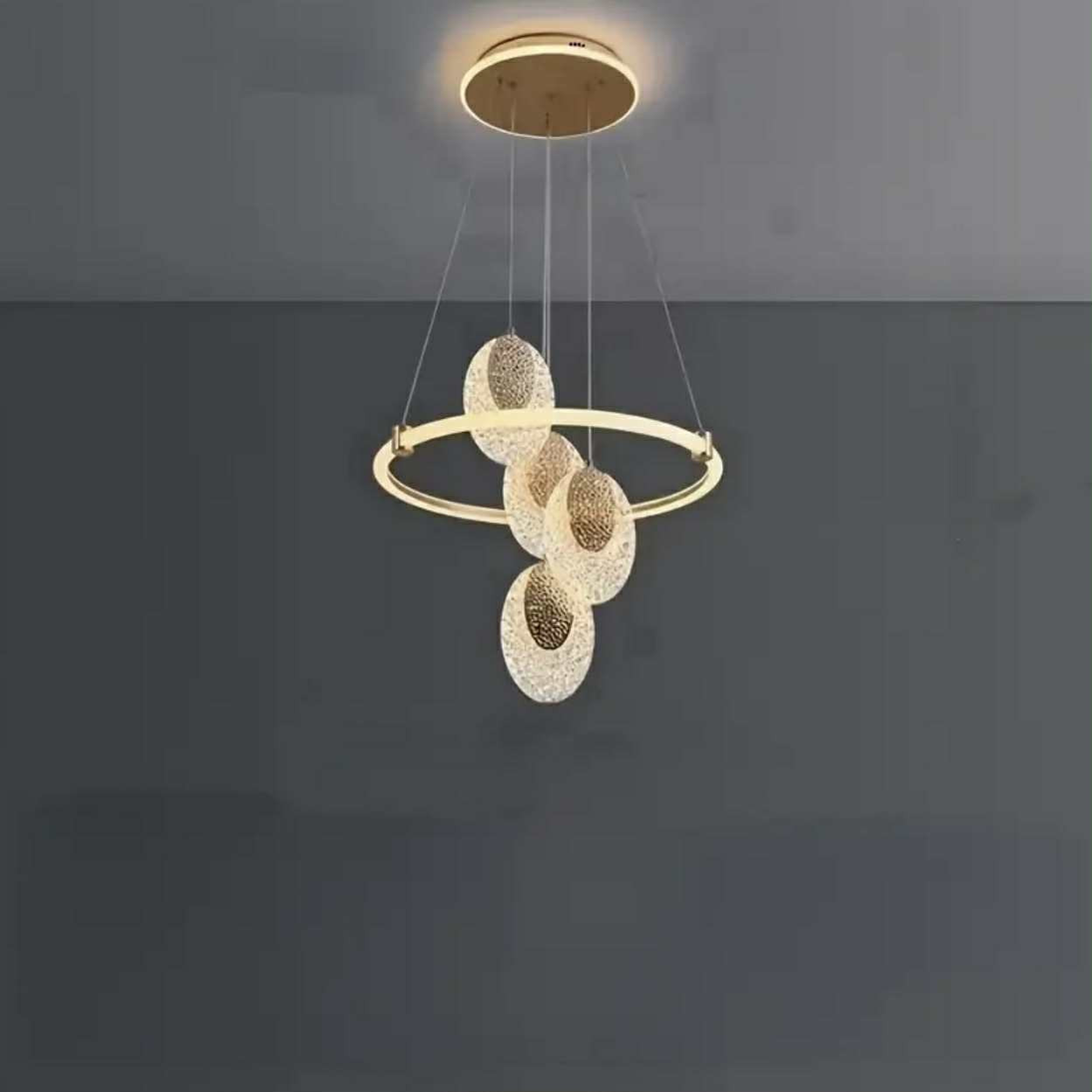 Lustre semi-encastré moderne en acrylique, luminaire LED à intensité. - Éclairage - Image 1 - Livraison Maroc
