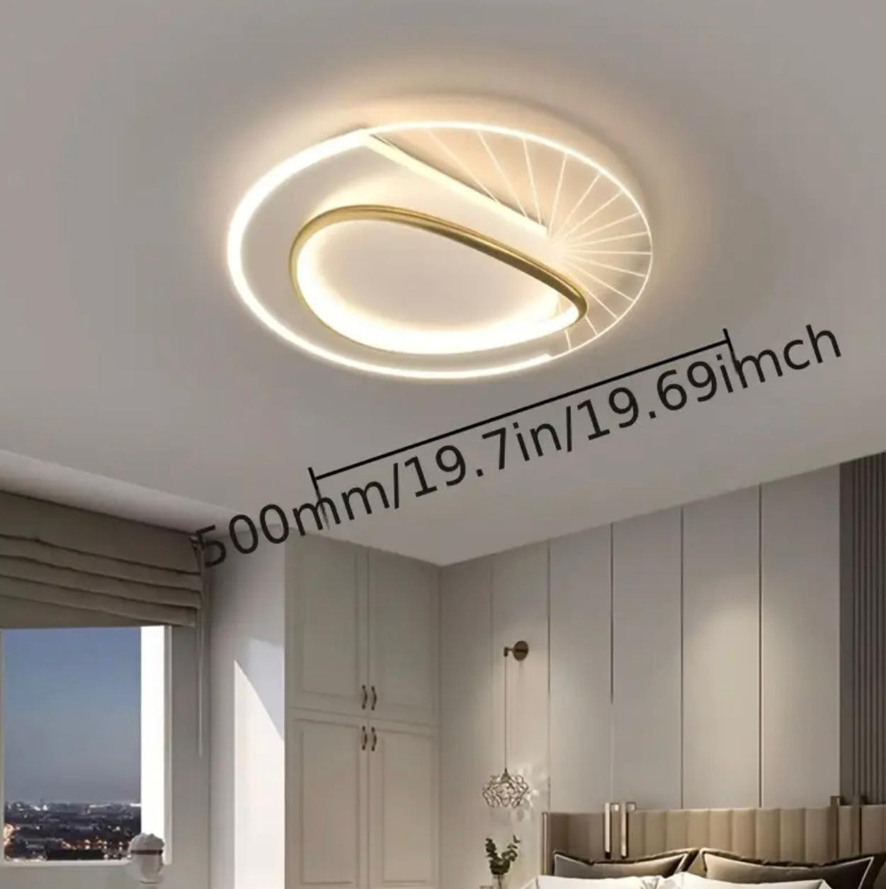 Plafonnier LED moderne d'inspiration nordique avec conception de fiss. - Luminaires d'intérieur - Image 3 - Livraison Maroc