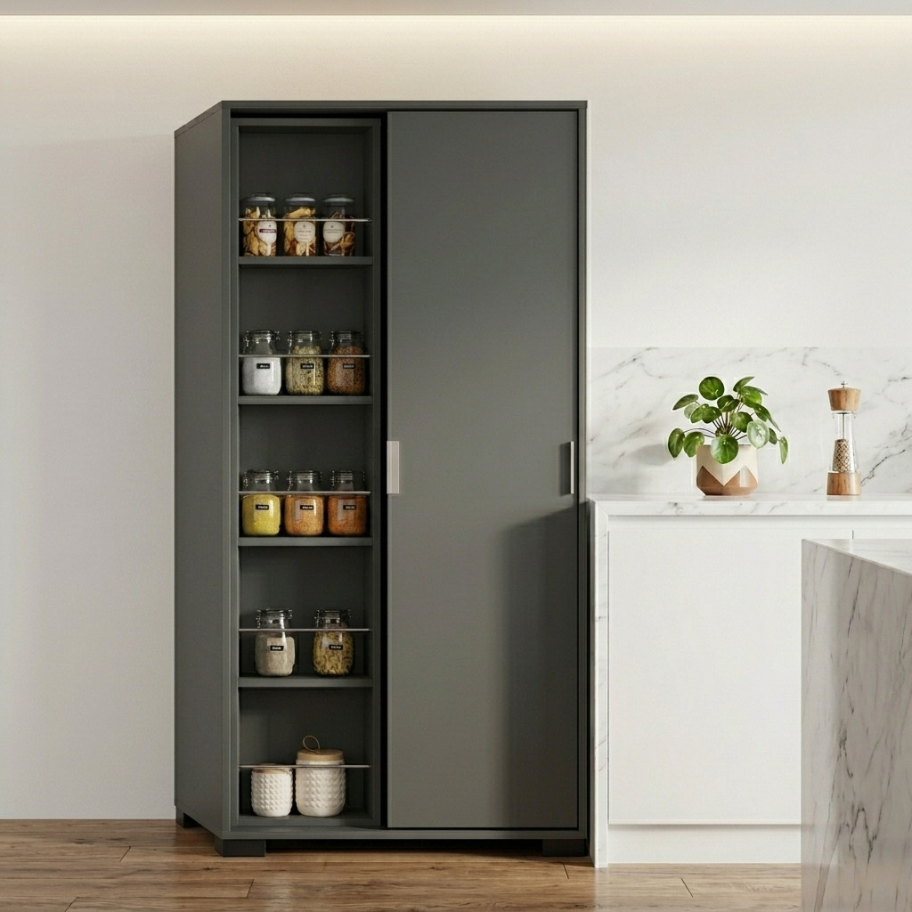 Armoire Pantry Moderne Anthracite