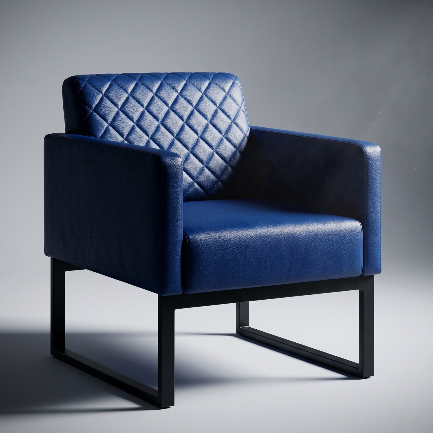 Fauteuil de Réception Luxueux en Cuir Matelassé — Disponible en Noir. - Chaises de bureau - Livraison Maroc