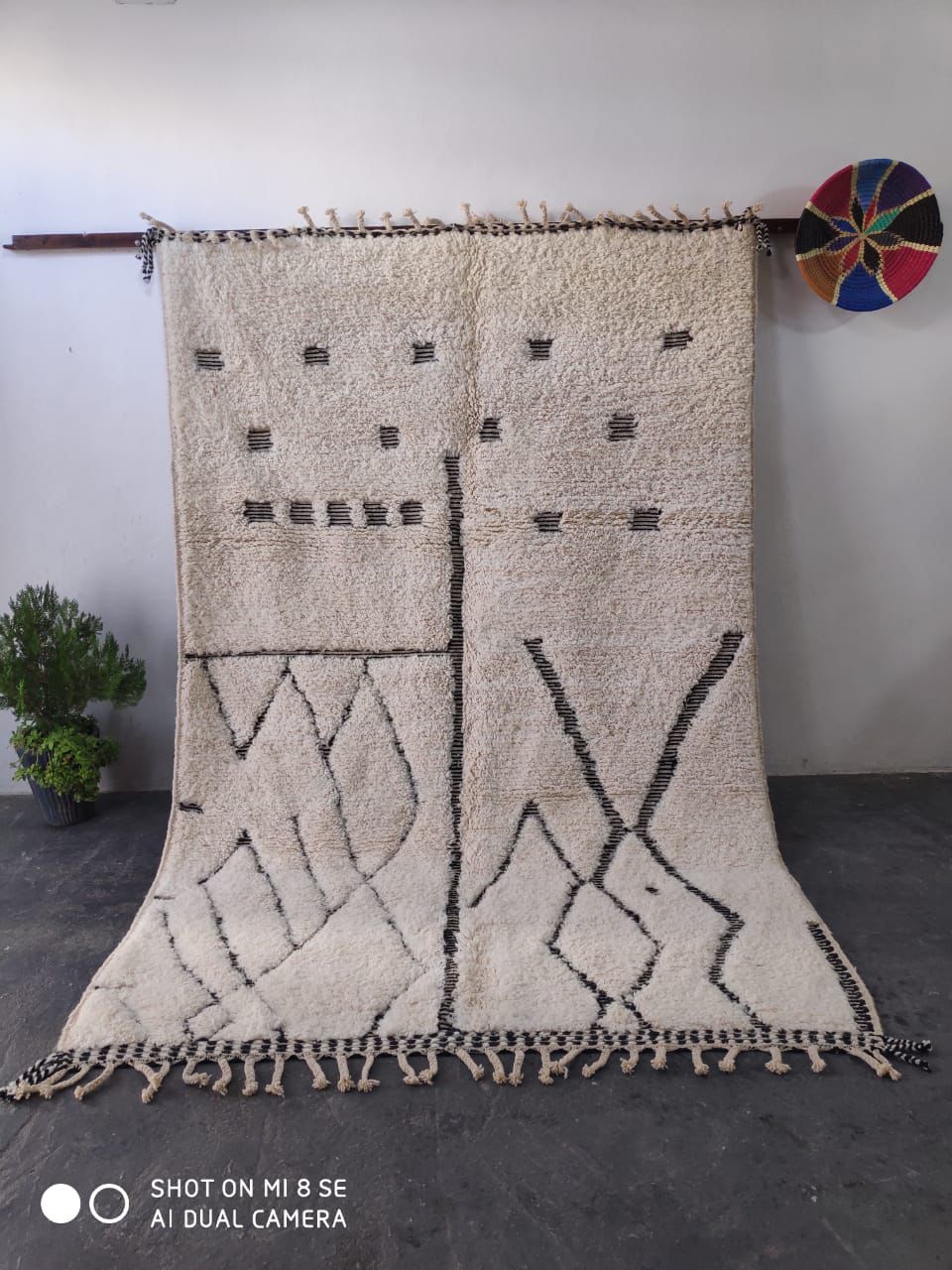 Tapis Beni Ouraine Arc-en-Ciel - Tapisserie - Image 1 - Livraison Maroc