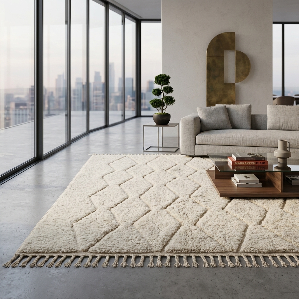 Tapis Berbère Diamants Ton sur Ton