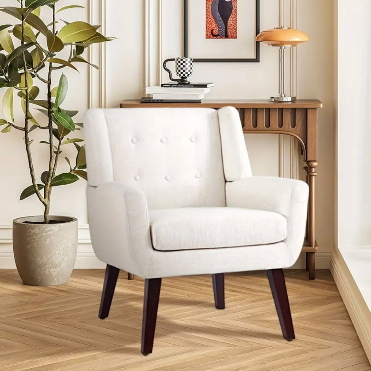1pc Fauteuil simple minimaliste moderne, chaise de canapé confortable. - Conception de fauteuils - Livraison Maroc