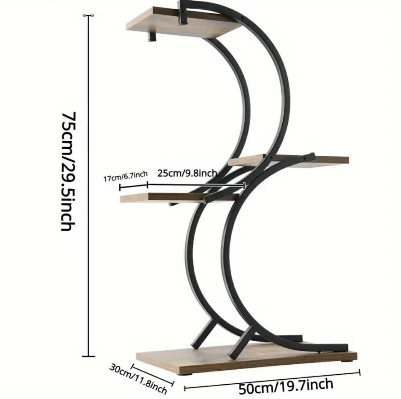 1pc Plant Stand Intérieur 4-Tiers en fer forgé Vert Support de plante. - Décorations - Image 3 - Livraison Maroc