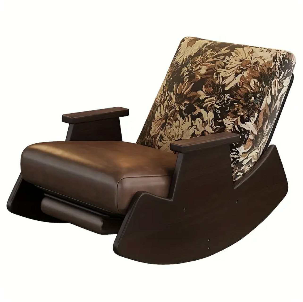Chaise Berçante - Marron à motif