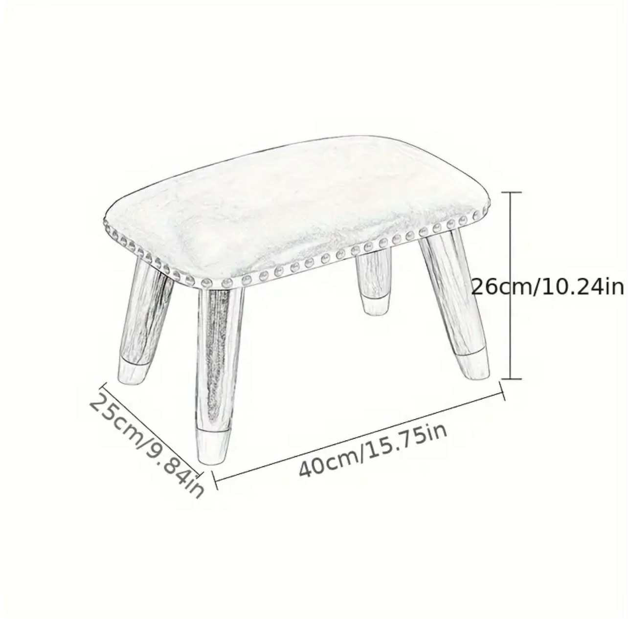 Tabouret à chaussures design de style danois, tabouret de coiffeuse. - Tabourets de bar - Image 4 - Livraison Maroc