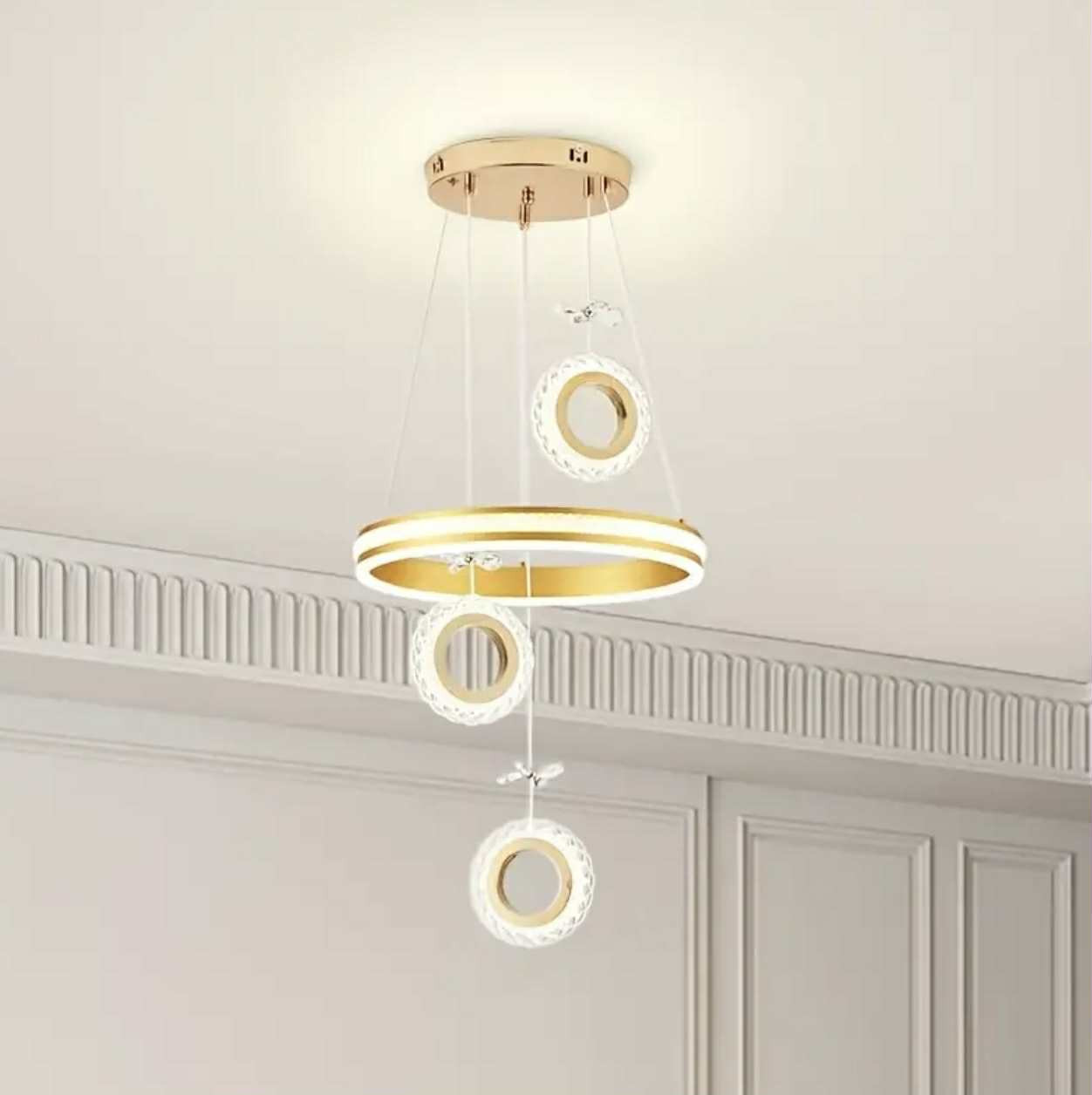 Lustre suspendu moderne de style nordique - Design géométrique élégan. - Éclairage - Image 2 - Livraison Maroc