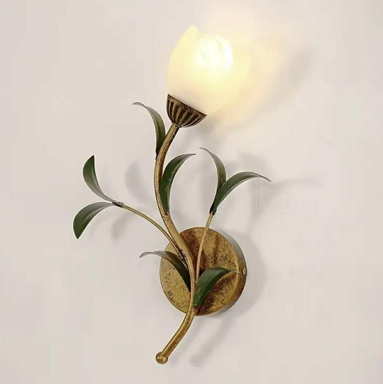 Applique murale florale moderne avec éclairage pré-câblé alimenté par. - Éclairage - Photo detail - Livraison Maroc