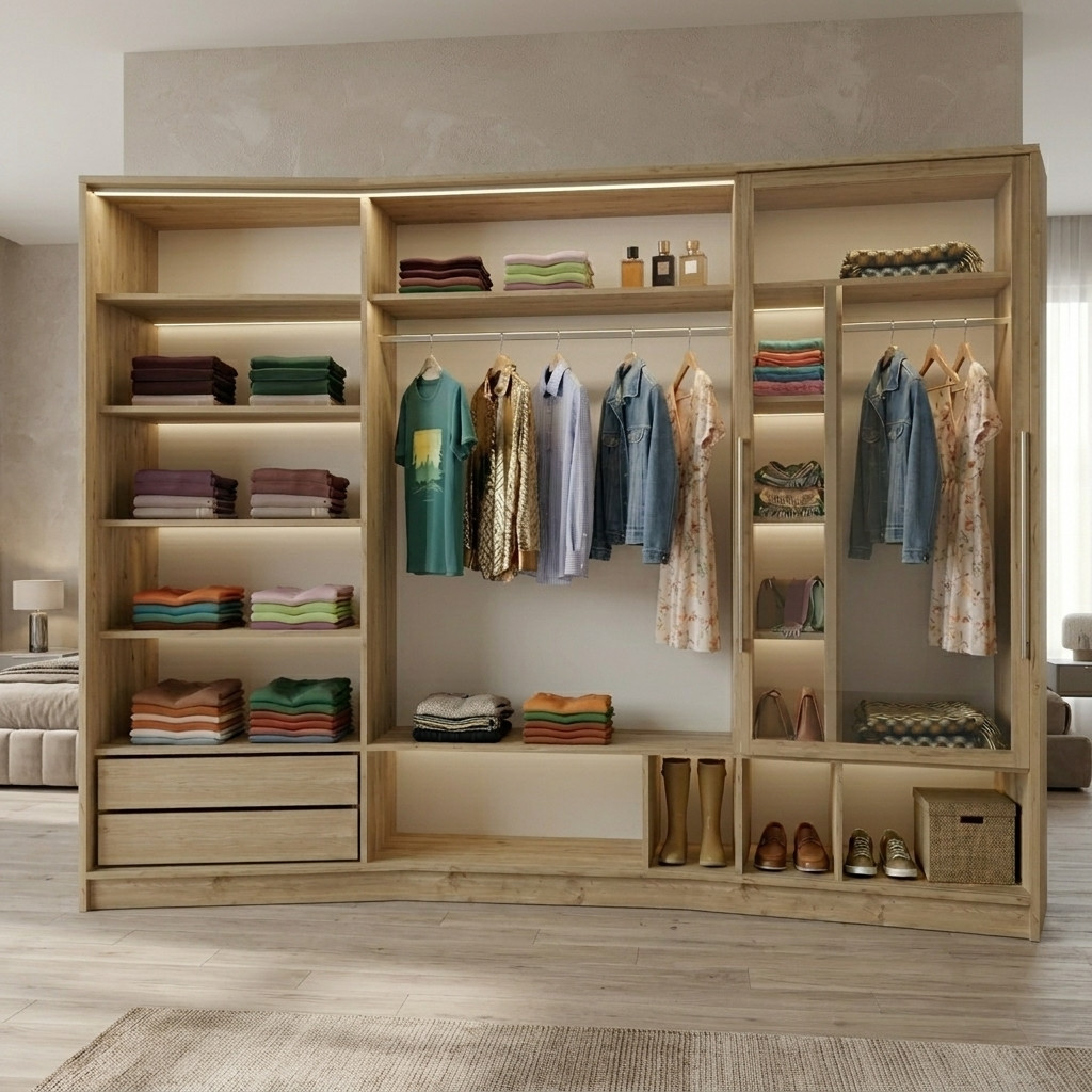 Armoire Coulissante Moderne Zambak - Ameublement - Photo detail - Livraison Maroc